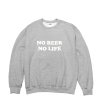 画像1: NO BEER NO LIFE CREWNECK (HEATHER GREY/WHITE) (1)