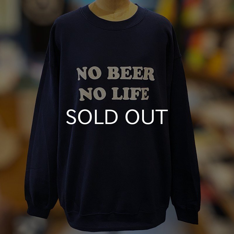 画像2: NO BEER NO LIFE CREWNECK (NAVY) (2)