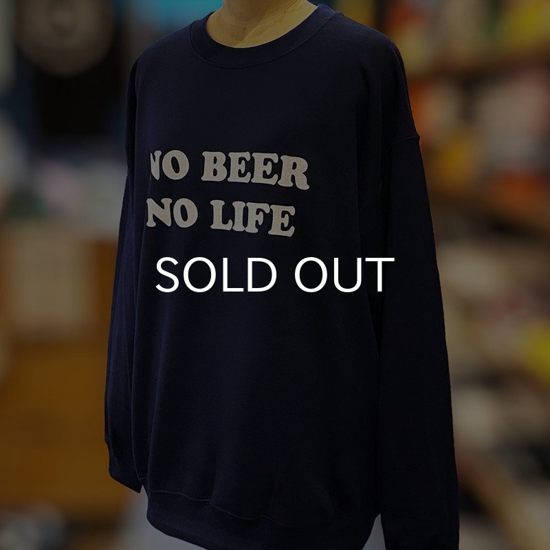 画像4: NO BEER NO LIFE CREWNECK (NAVY) (4)