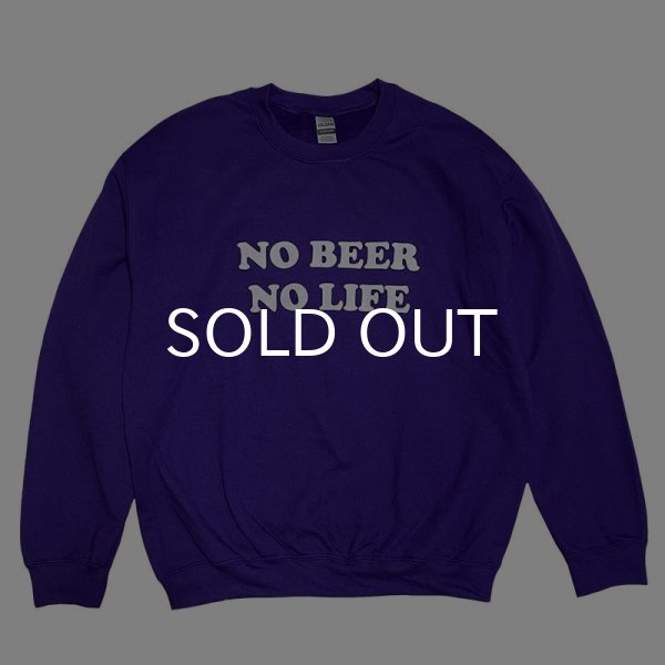 画像1: NO BEER NO LIFE CREWNECK (PURPLE) (1)