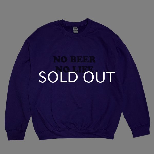 画像1: NO BEER NO LIFE CREWNECK (PURPLE/BLACK) (1)