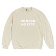 画像1: NO BEER NO LIFE CREWNECK (SAND/WHITE) (1)