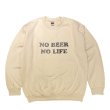 画像1: NO BEER NO LIFE CREWNECK (SAND/BLACK) (1)