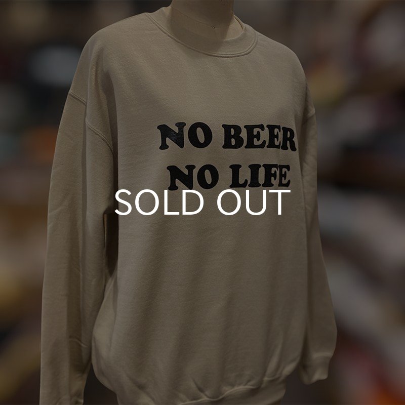 画像3: NO BEER NO LIFE CREWNECK (SAND/BLACK) (3)