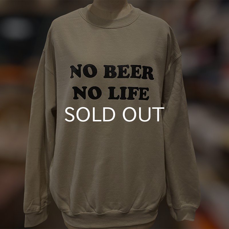 画像2: NO BEER NO LIFE CREWNECK (SAND/BLACK) (2)