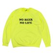 画像1: NO BEER NO LIFE CREWNECK (SAFETY GREEN) (1)