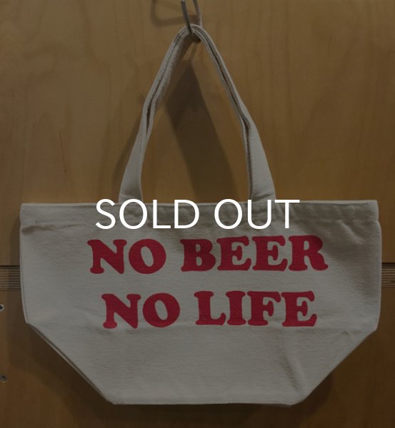 画像1: NO BEER NO LIFE ランチバッグ (NATURAL/RED) (1)