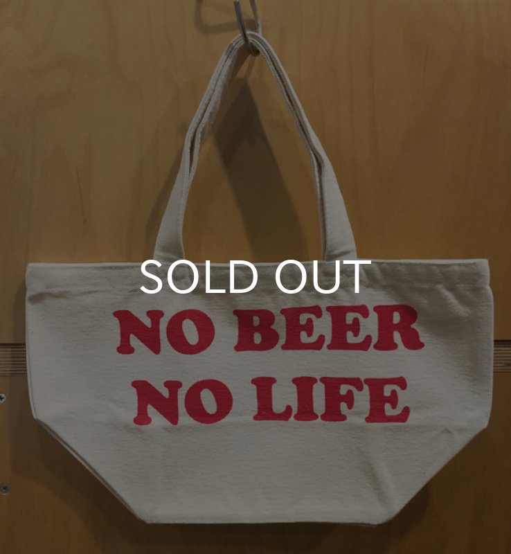 画像1: NO BEER NO LIFE ランチバッグ (NATURAL/RED) (1)