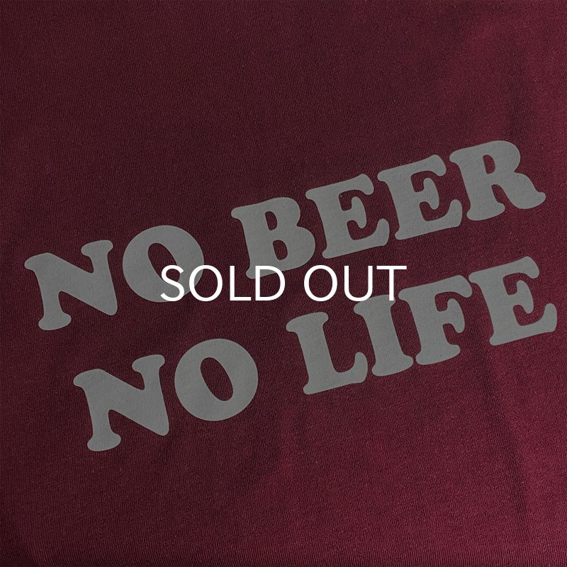 画像2: ［NICE PRICE］NO BEER NO LIFE ロングスリーブTシャツ (BURGUNDY) (2)