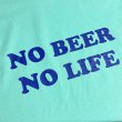 画像2: ［NICE PRICE］NO BEER NO LIFE ロングスリーブTシャツ (CELADON/NAVY) (2)
