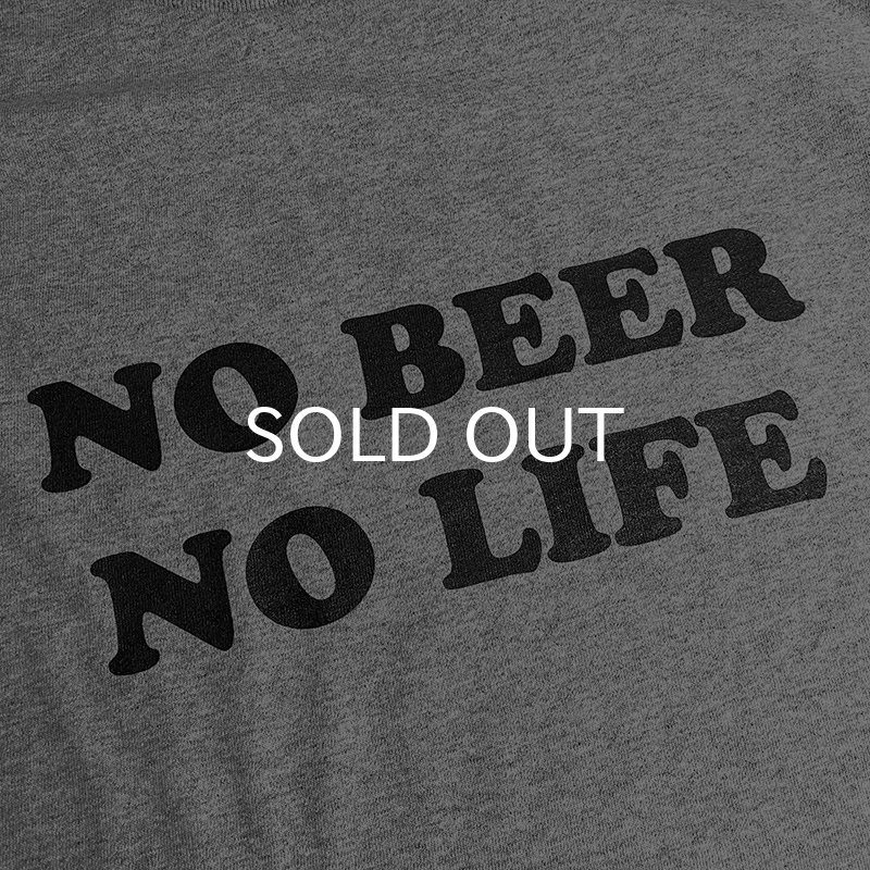 画像2: ［NICE PRICE］NO BEER NO LIFE ロングスリーブTシャツ (HEATHER GREY) (2)