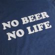 画像2: ［NICE PRICE］NO BEER NO LIFE ロングスリーブTシャツ (NAVY) (2)