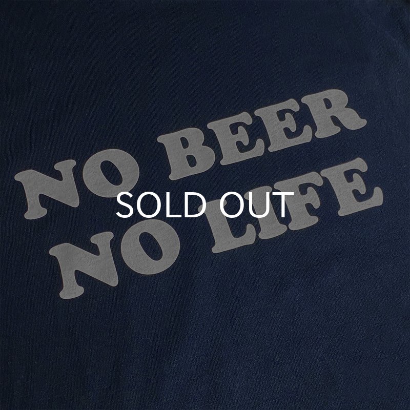 画像2: ［NICE PRICE］NO BEER NO LIFE ロングスリーブTシャツ (NAVY) (2)