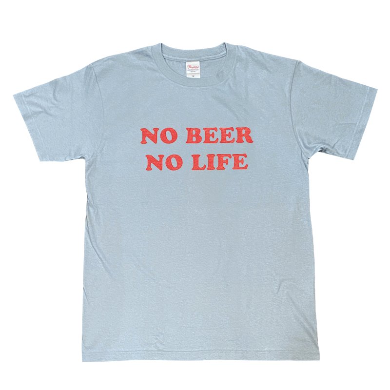 画像1: NO BEER NO LIFE Tシャツ (ACID BLUE/RED) (1)