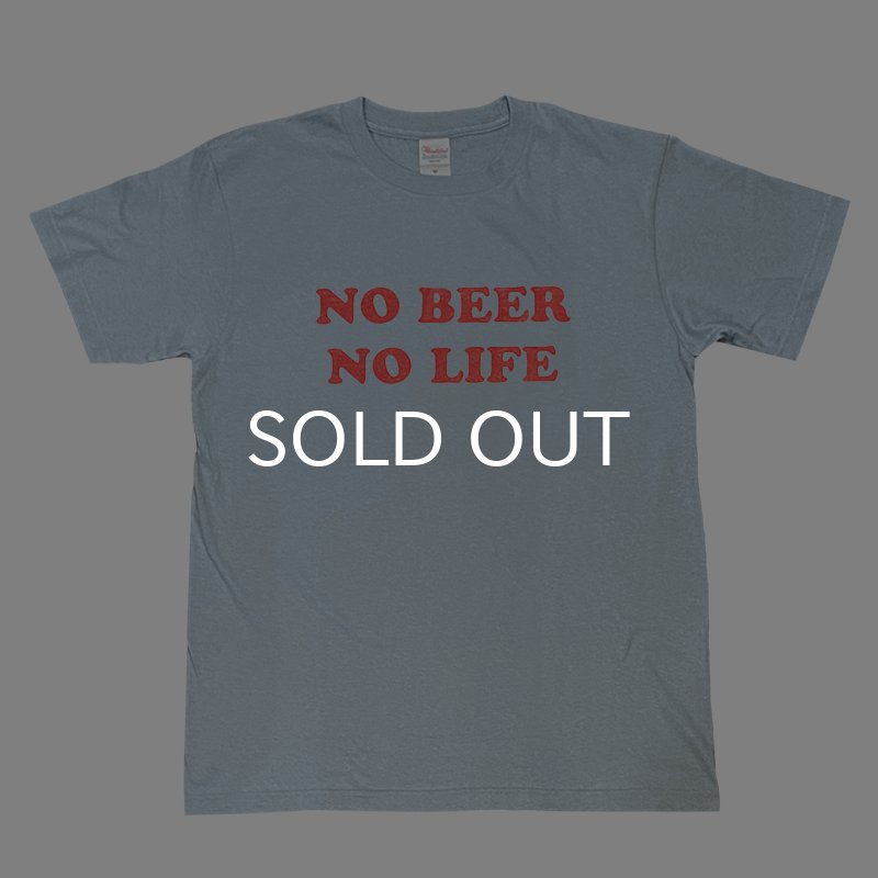 画像1: NO BEER NO LIFE Tシャツ (ACID BLUE/RED) (1)