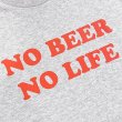 画像4: NO BEER NO LIFE Tシャツ (ASH/RED) (4)