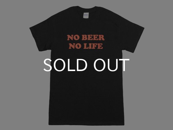 画像1: NO BEER NO LIFE Tシャツ (BLACK/RED) (1)