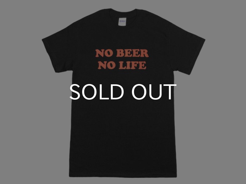 画像1: NO BEER NO LIFE Tシャツ (BLACK/RED) (1)