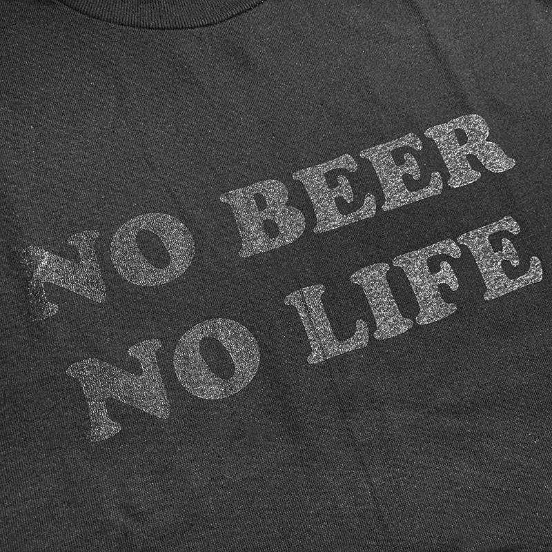 画像2: NO BEER NO LIFE Tシャツ (BLACK/BLACK) (2)