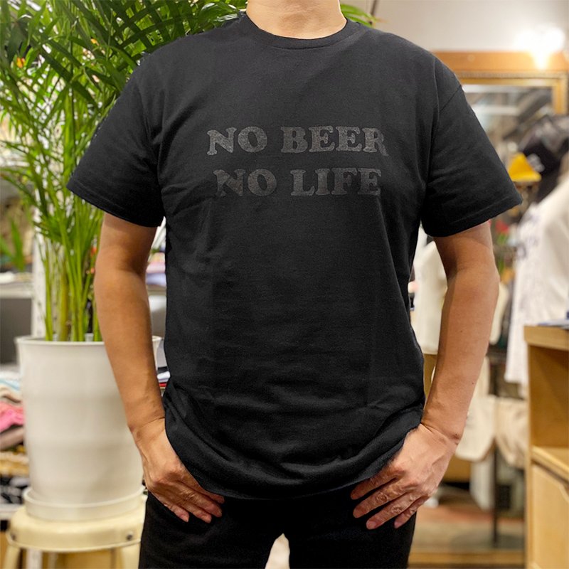画像4: NO BEER NO LIFE Tシャツ (BLACK/BLACK) (4)