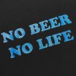 画像2: NO BEER NO LIFE Tシャツ (BLACK/METALIC BLUE) (2)