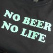 画像2: NO BEER NO LIFE Tシャツ (BLACK/PASTEL GREEN) (2)