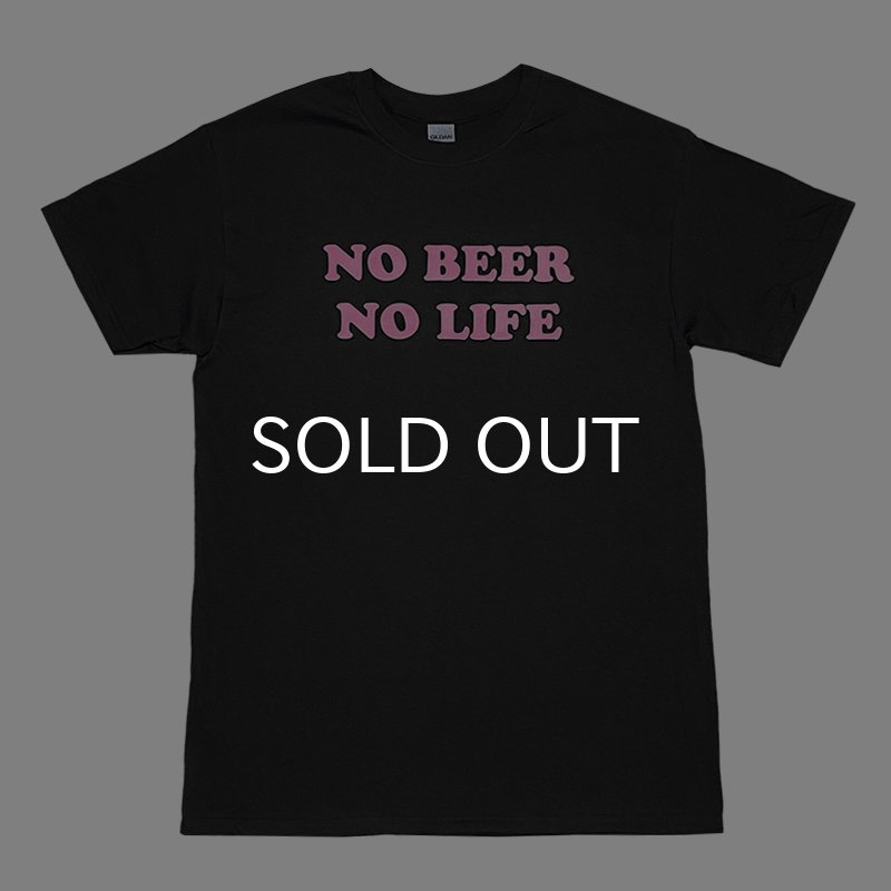 画像1: NO BEER NO LIFE Tシャツ (BLACK/PINK) (1)