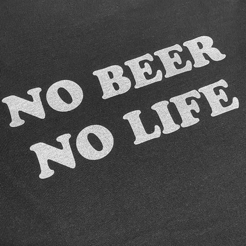画像4: NO BEER NO LIFE Tシャツ (BLACK/SILVER) (4)