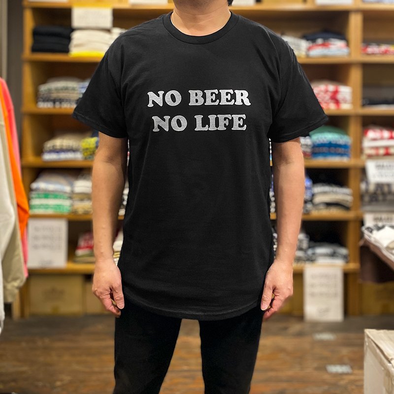 画像2: NO BEER NO LIFE Tシャツ (BLACK/SILVER) (2)