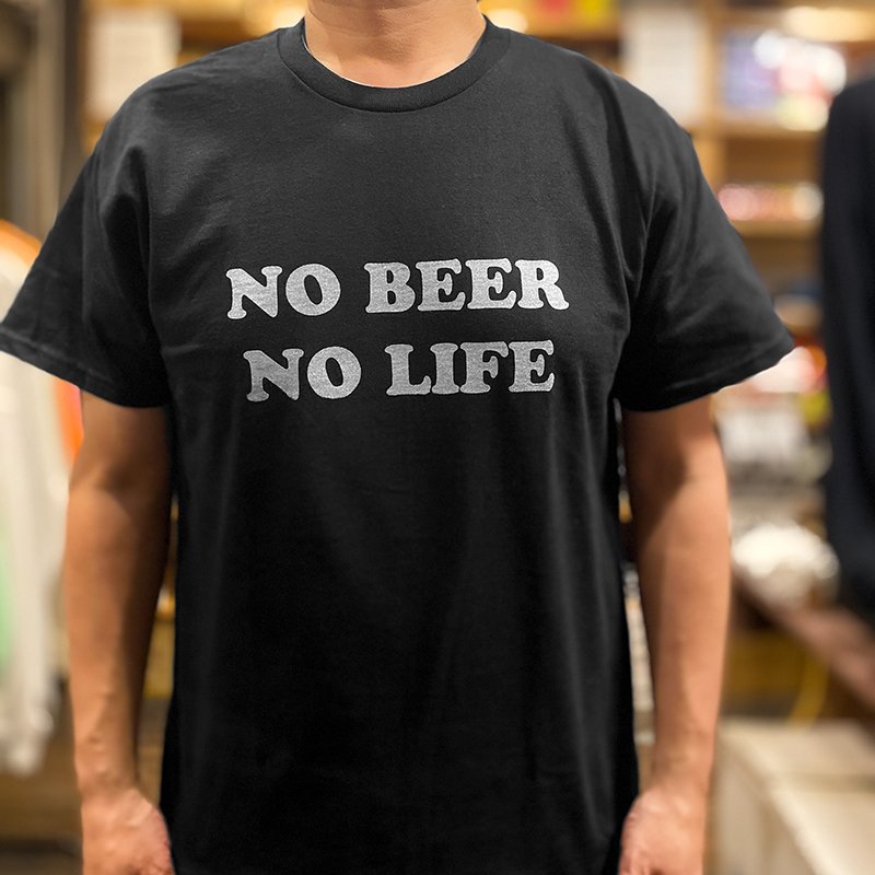 画像3: NO BEER NO LIFE Tシャツ (BLACK/SILVER) (3)