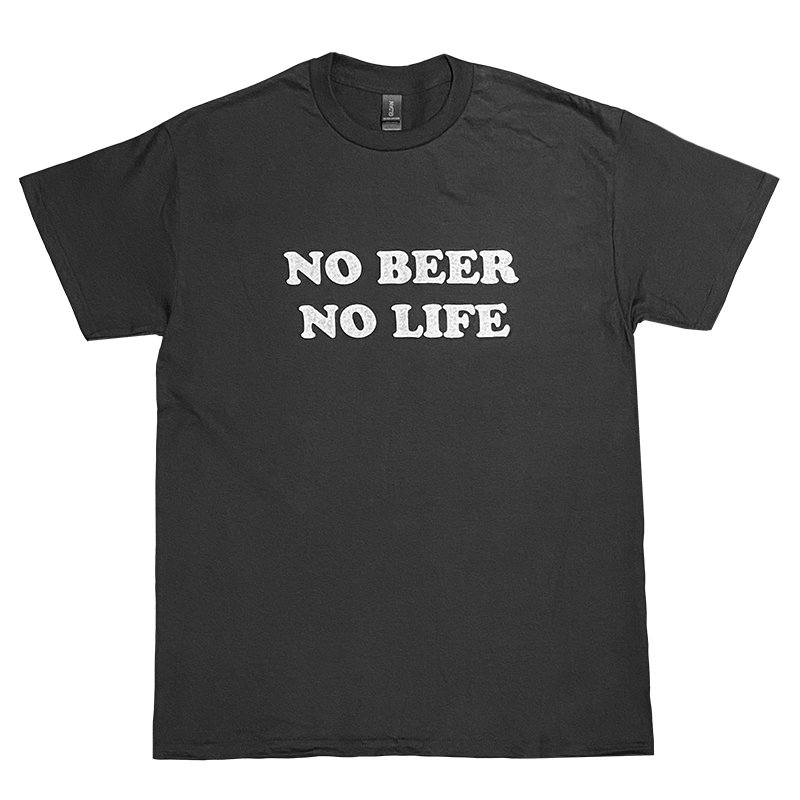 画像1: NO BEER NO LIFE Tシャツ (BLACK/SILVER) (1)
