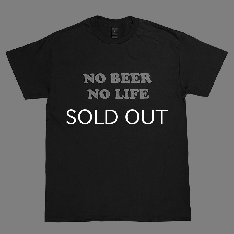 画像1: NO BEER NO LIFE Tシャツ (BLACK/SILVER) (1)
