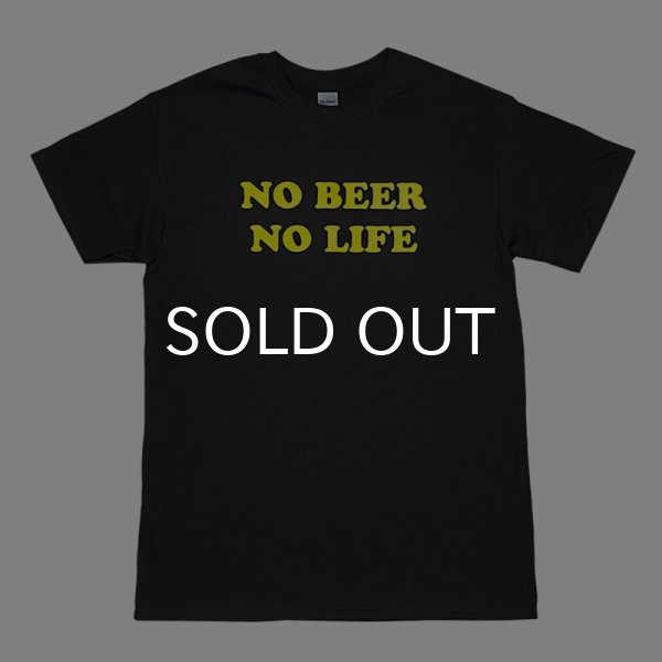 画像1: NO BEER NO LIFE Tシャツ (BLACK/YELLOW) (1)