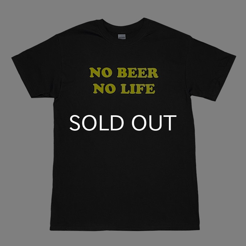 画像1: NO BEER NO LIFE Tシャツ (BLACK/YELLOW) (1)