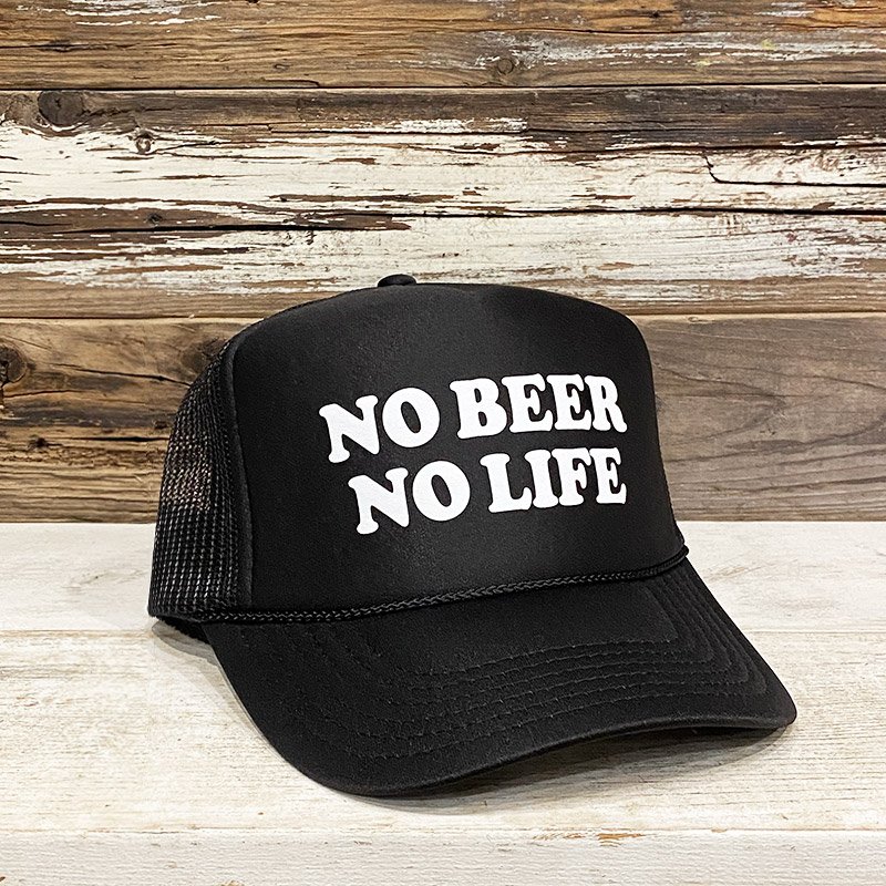 画像1: NO BEER NO LIFE TRUCKER CAP (BLACK)  (1)
