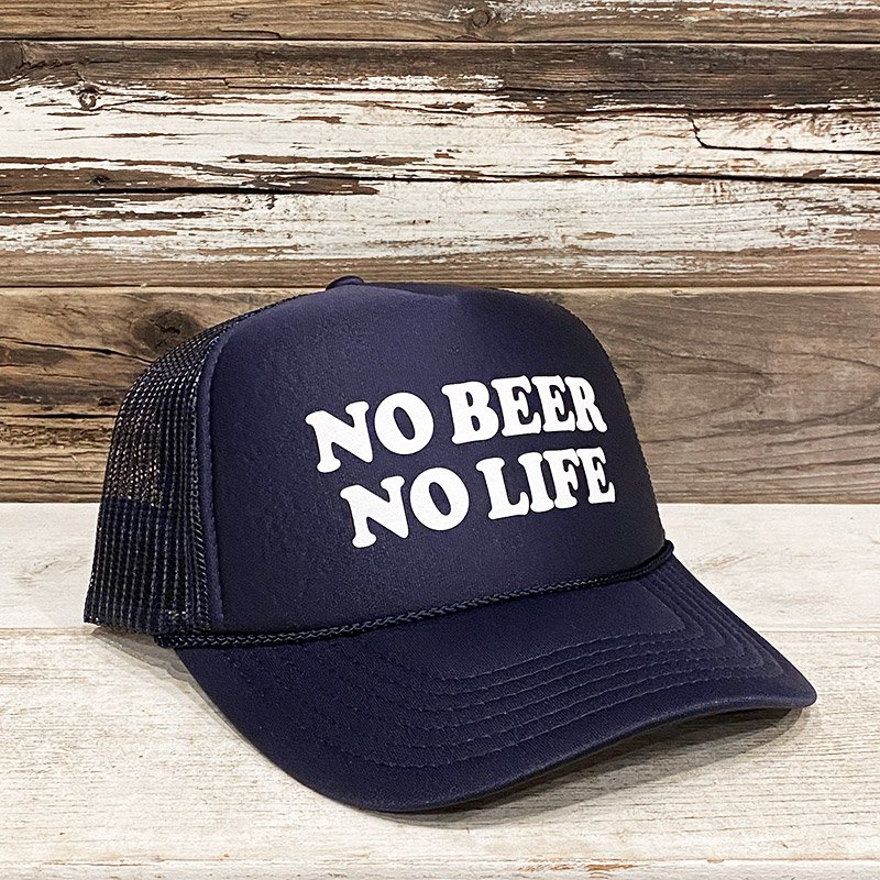 画像1: NO BEER NO LIFE TRUCKER CAP (NAVY)  (1)