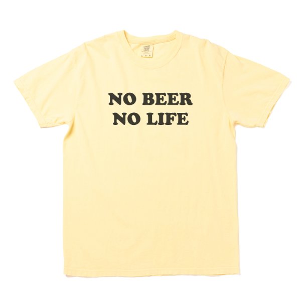 画像1: NO BEER NO LIFE Tシャツ (BUTTER) (1)