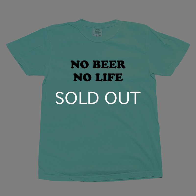 画像1: NO BEER NO LIFE Tシャツ (CHALKY MINT) (1)