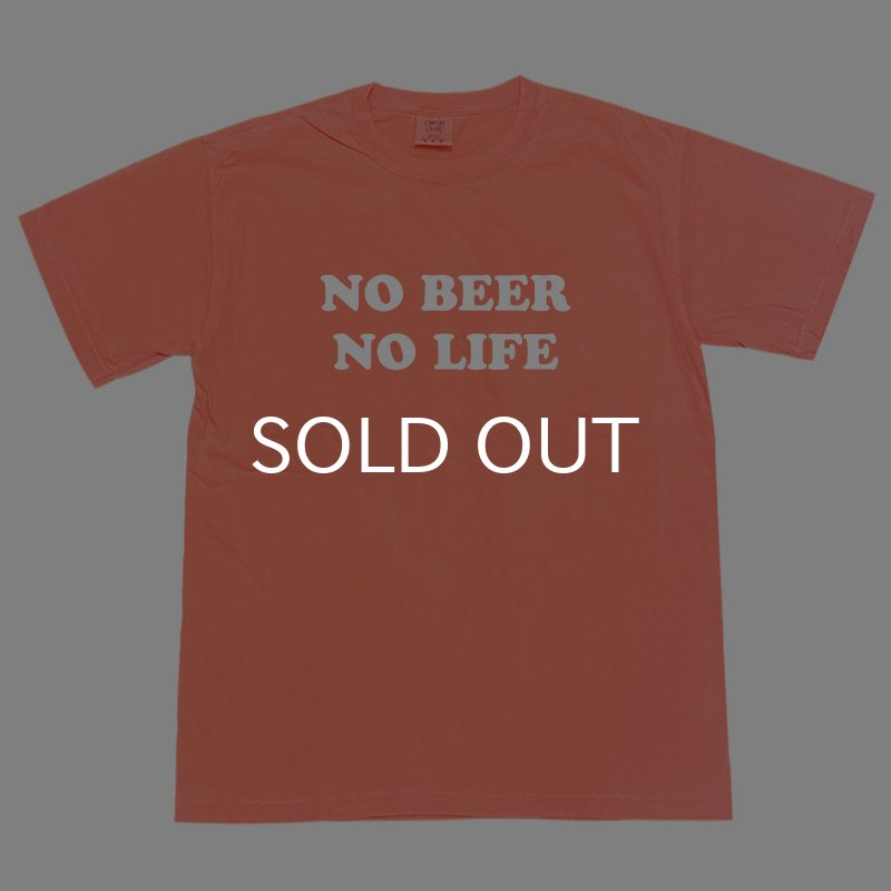 画像1: NO BEER NO LIFE Tシャツ (NEON RED ORANGE) (1)