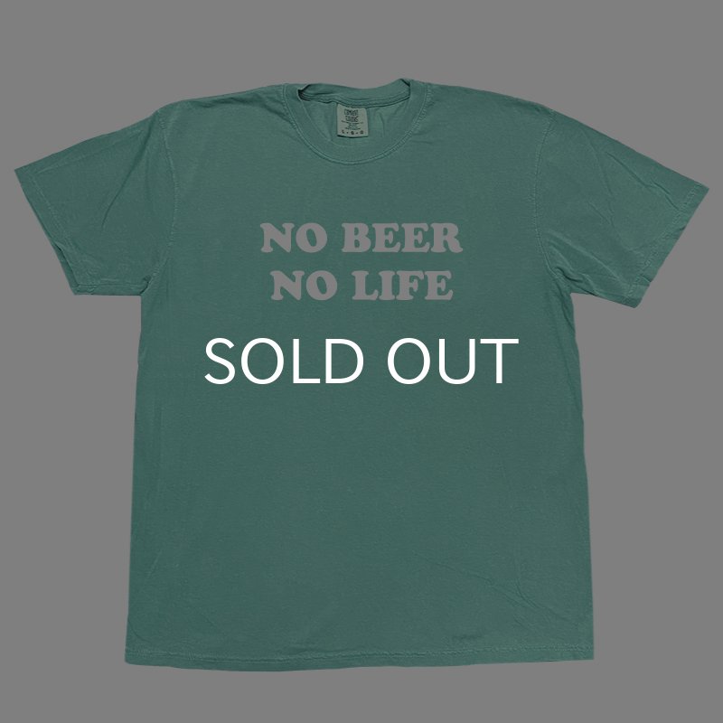 画像1: NO BEER NO LIFE Tシャツ (SEAFOAM) (1)