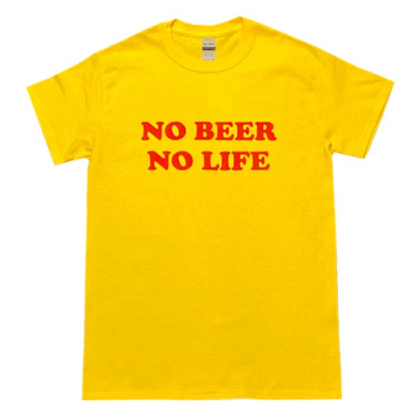 画像1: NO BEER NO LIFE Tシャツ (DAISY/RED) (1)