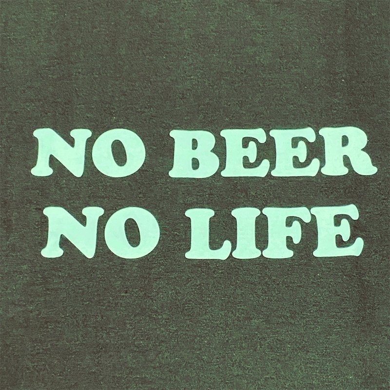 画像2: NO BEER NO LIFE Tシャツ (FOREST GREEN/MINT GREEN) (2)