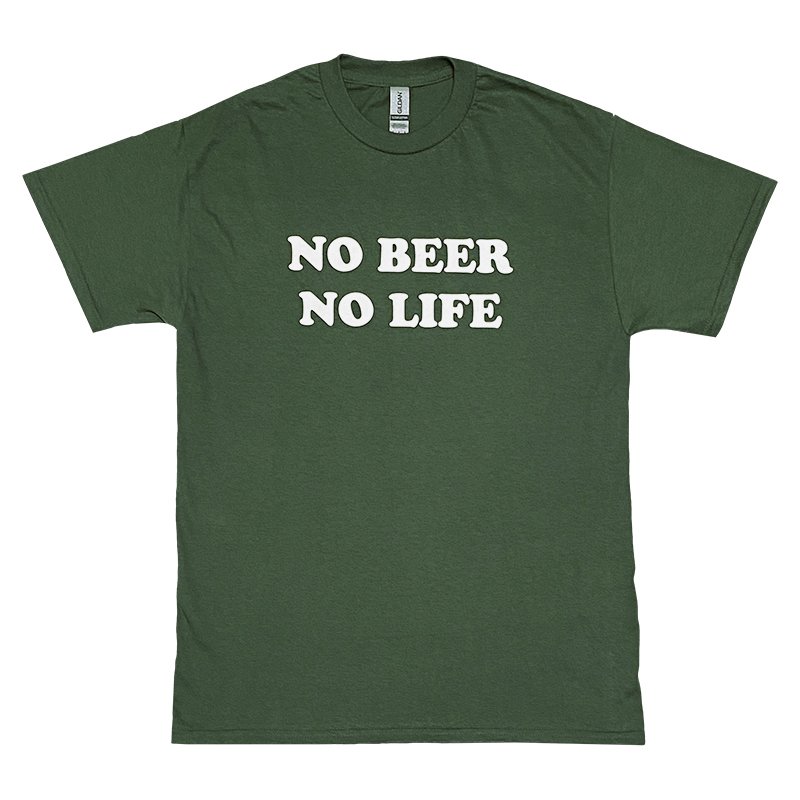 画像1: NO BEER NO LIFE Tシャツ (FOREST GREEN) (1)
