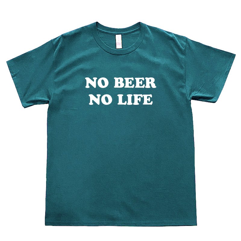画像1: 【SALE】NO BEER NO LIFE Tシャツ (GALAPAGOS BLUE) (1)
