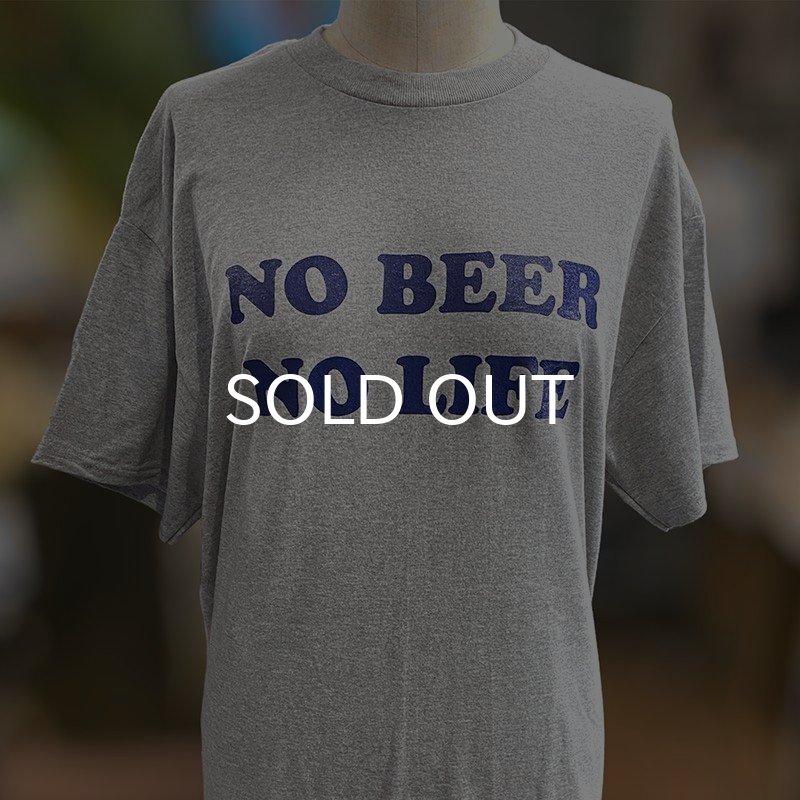 画像3: NO BEER NO LIFE Tシャツ (GREY/NAVY) (3)