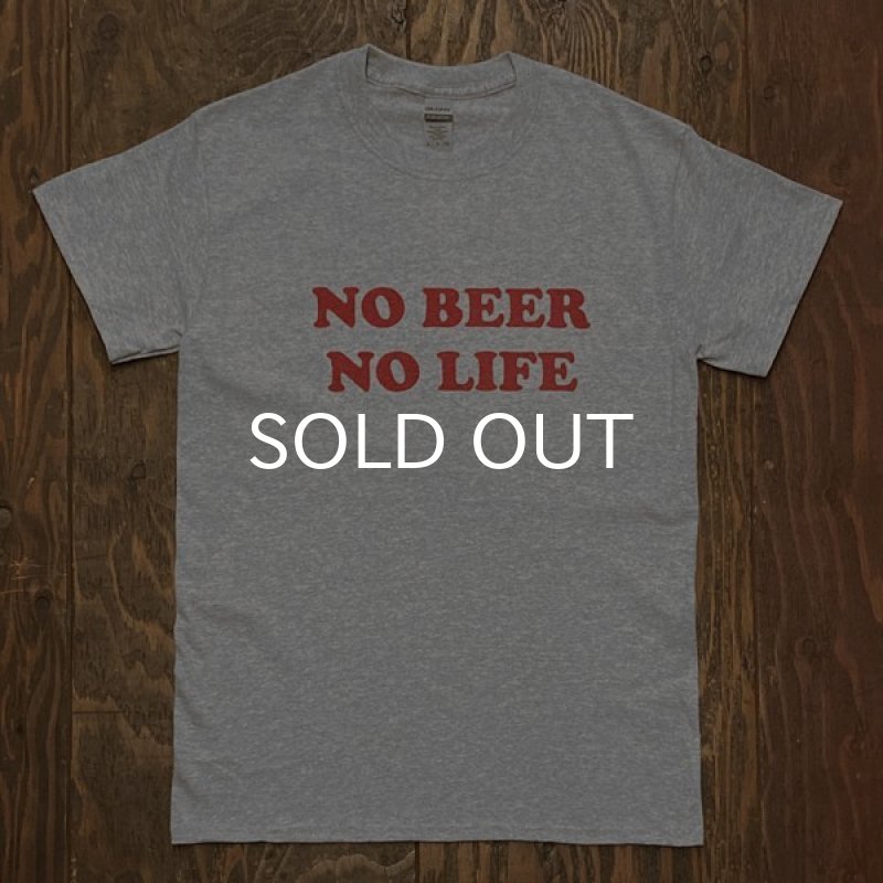 画像3: NO BEER NO LIFE Tシャツ (GREY/RED) (3)