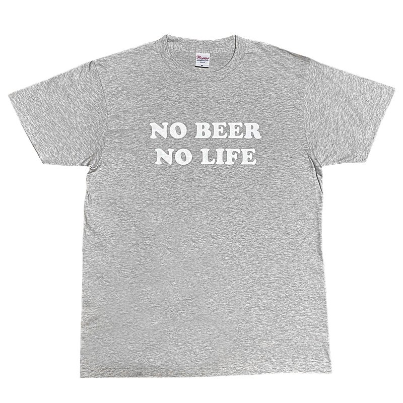 画像1: NO BEER NO LIFE Tシャツ (HEATHER GREY/WHITE) (1)