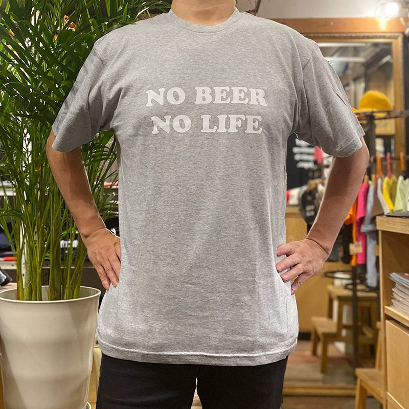 画像2: NO BEER NO LIFE Tシャツ (HEATHER GREY/WHITE) (2)