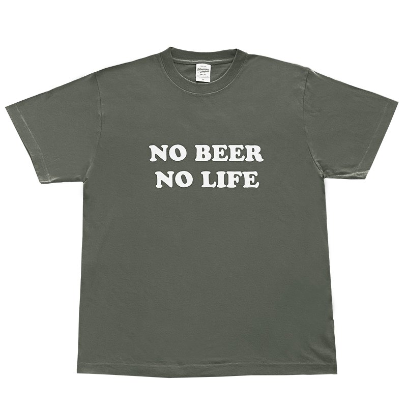 画像1: NO BEER NO LIFE Tシャツ (HAZY BLACK) (1)