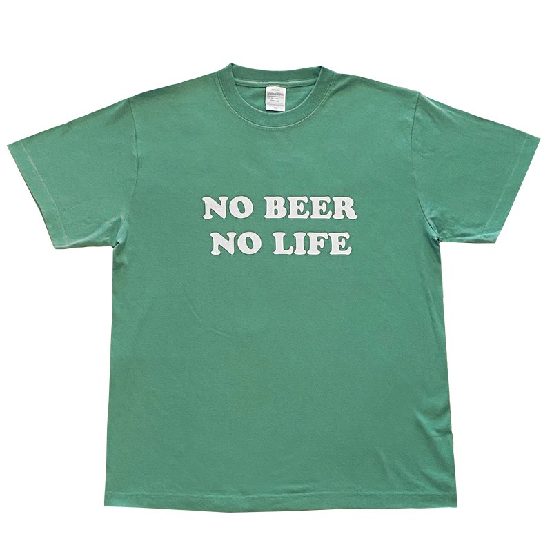 画像1: NO BEER NO LIFE Tシャツ (HAZY GREEN) (1)